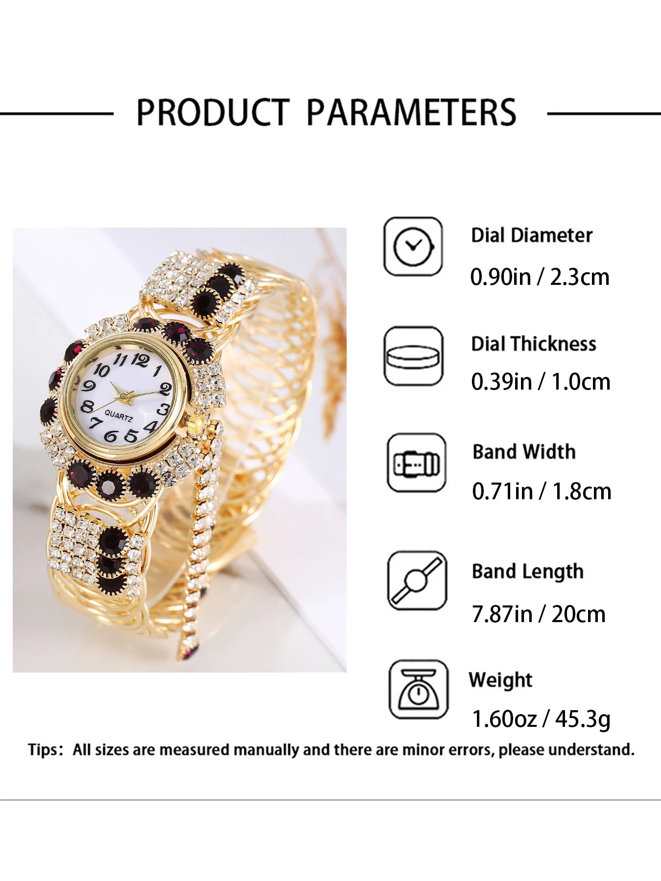 Women's Diamond-Encrusted Temperament Quartz Watch Fashion Alloy Bracelet Watch Set