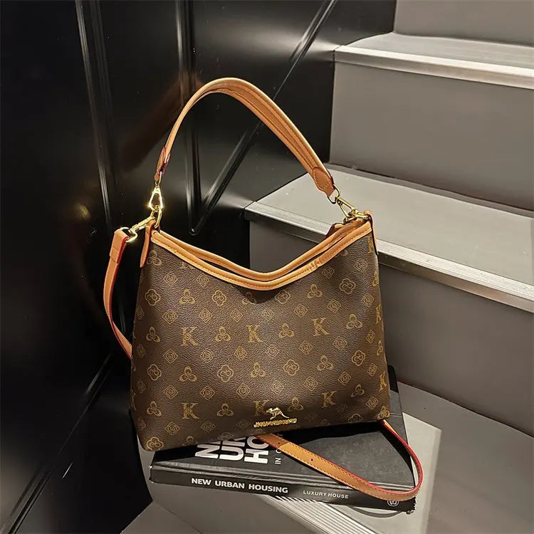 Famous Designer Leather Women's Tote Bag Luxury Brand Fashionable Classic Elegant Commuter Vintage Bag