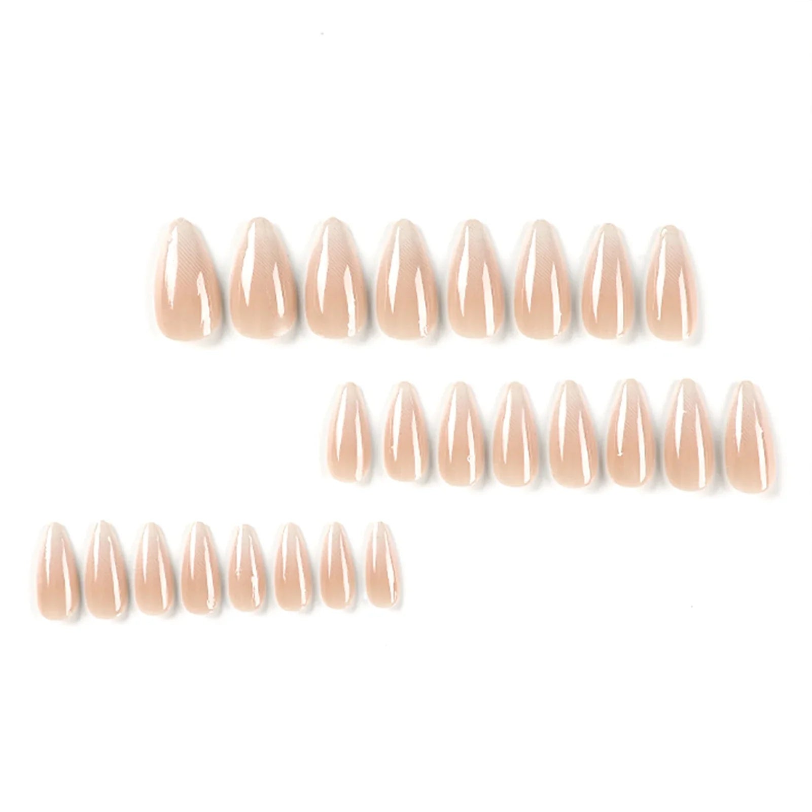 Minimalist Nude Color Fake Nails 24Pcs Almond Press On Nail Gentle Women Wearable False Nails Art DIY Charm Manicure faux ongles