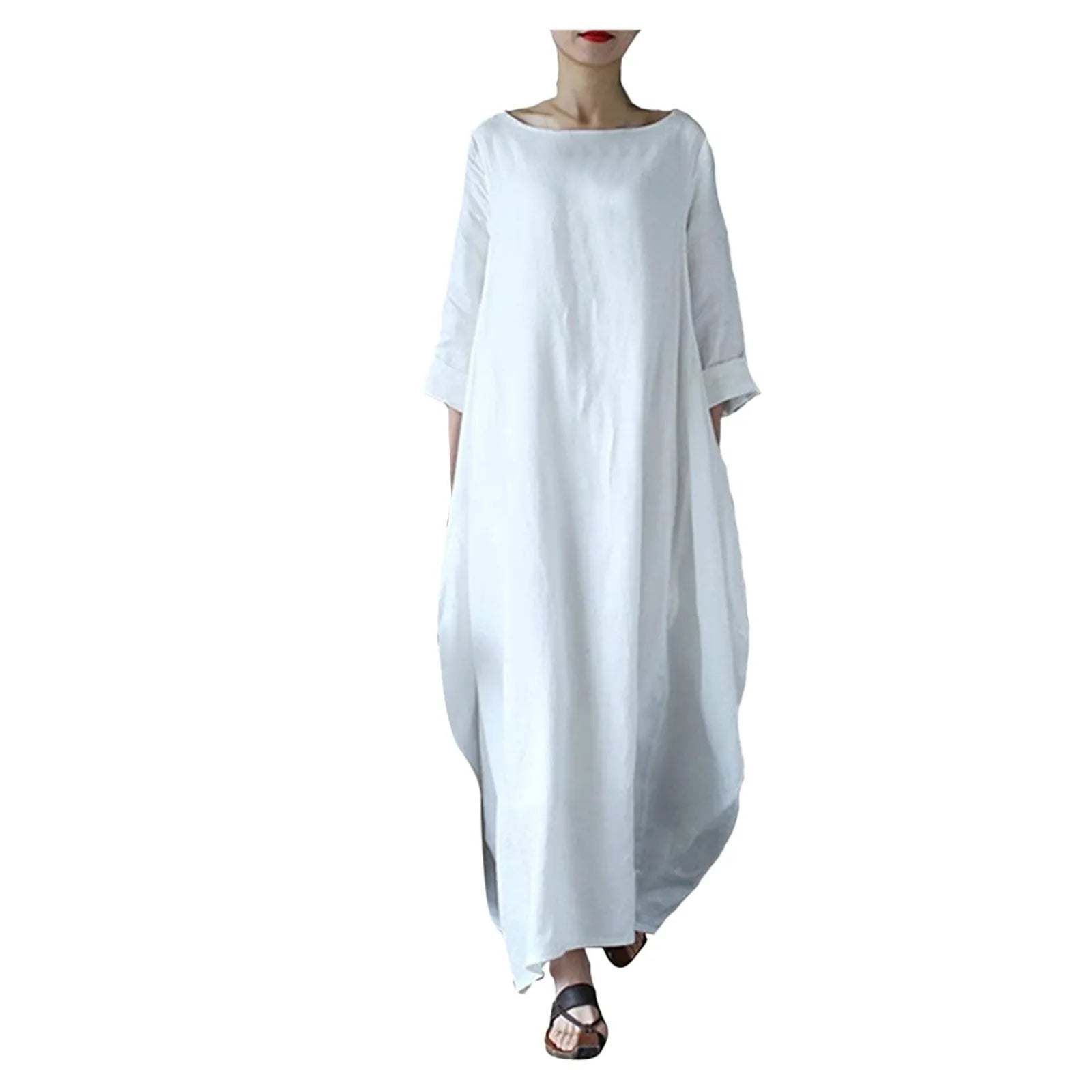 Women Plus Size Boho Dress Ladies Summer Beach Long Dresses Maxi Oversized Ladies Dress