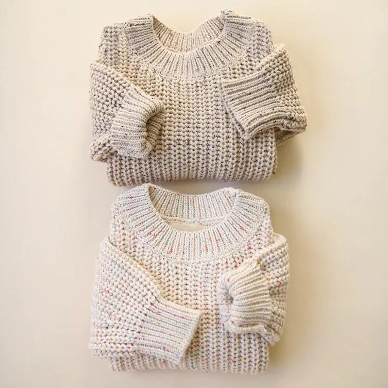 Bayi longgar sweter rajutan autum musim dingin bayi laki -laki perempuan bundar leher anak anak balita anak laki -laki pullover bayi luar pakaian