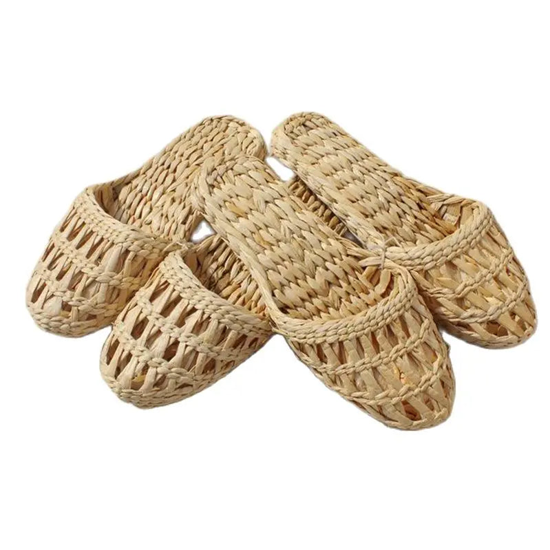 2023 New Ladies Beach Hemp Rope Sandals Couple Cosplay Straw Slippers Men And Women Home Soft Indoor Stage Shoes