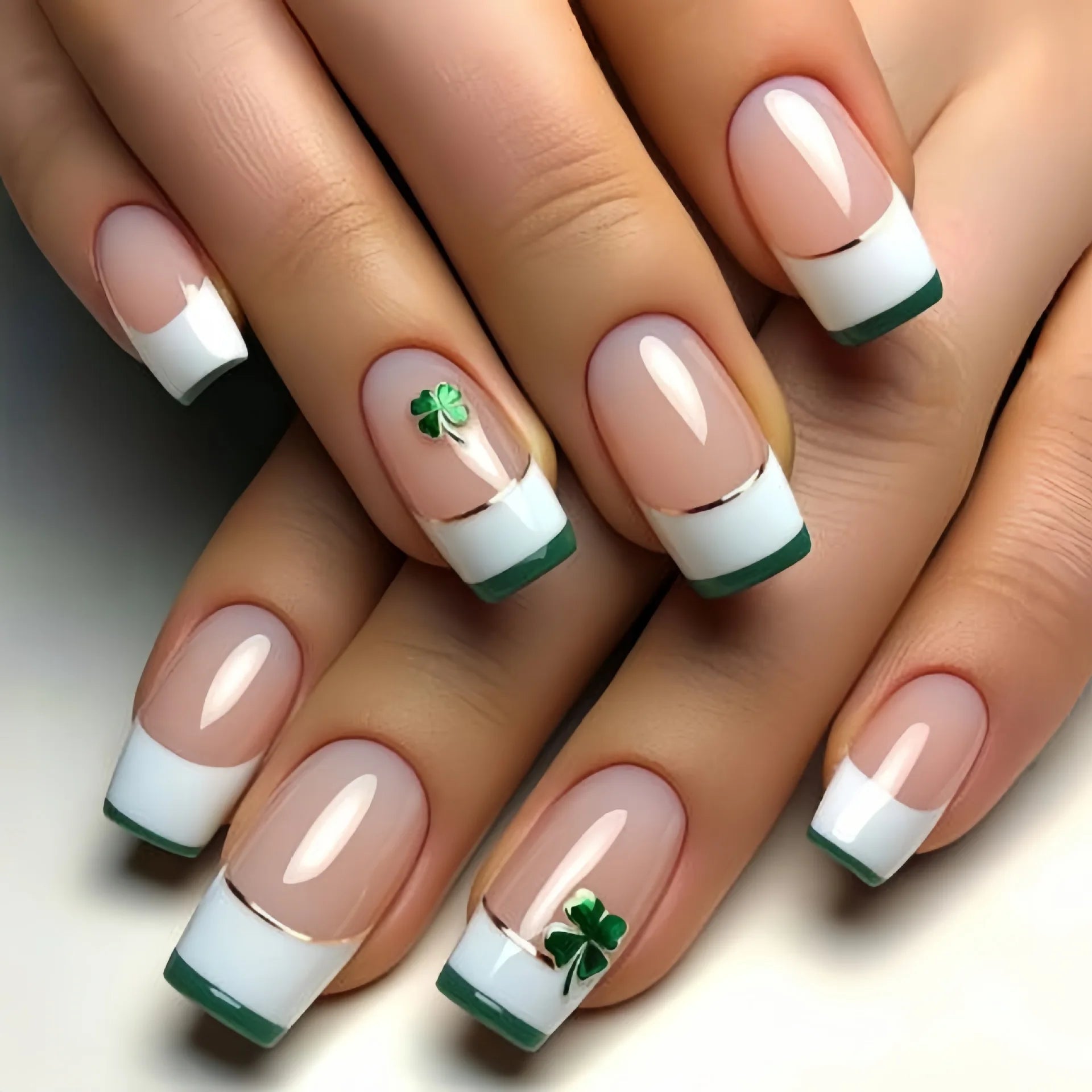 24pcs/set short medium long fake nails for Spring summer season gradient peach flowers butterfly heart press on false nail art