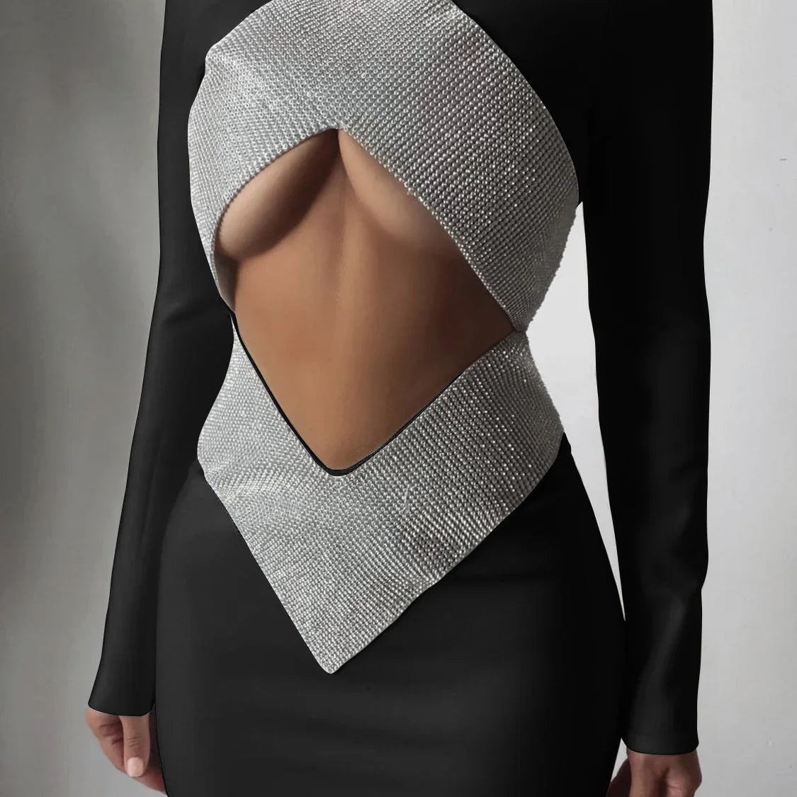 Autumn Rayon Bandage Women Long Sleeve Sexy Holes Bodycon Mini Dress Celebrate Fashion Nightclub Party Outfit Vestido