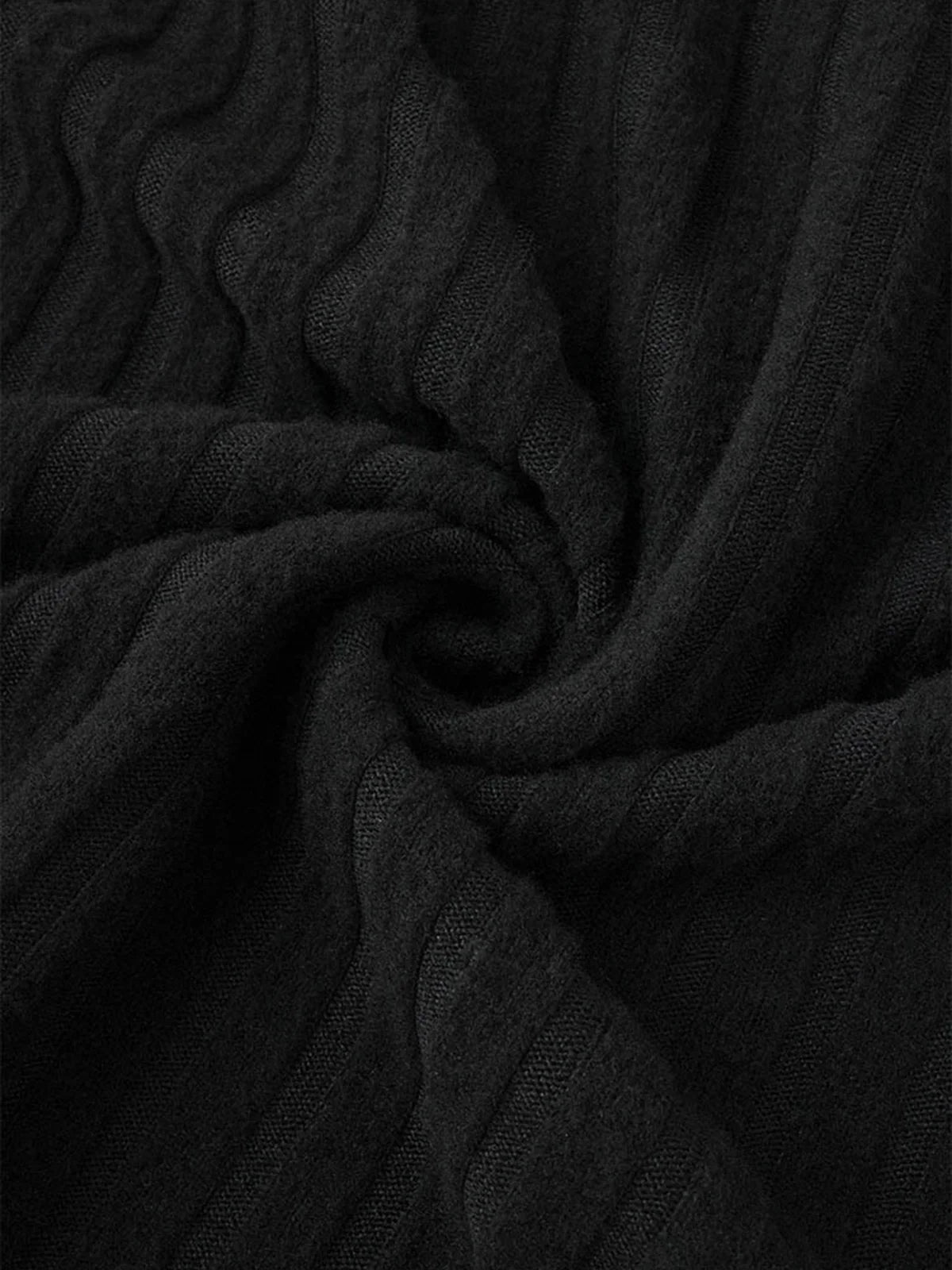 Color-Blocked Ribbed Button Hollow Out Blouse Elegant Women Casual Long Sleeve Loose Fashion Comfy Autumn Commuter Tops