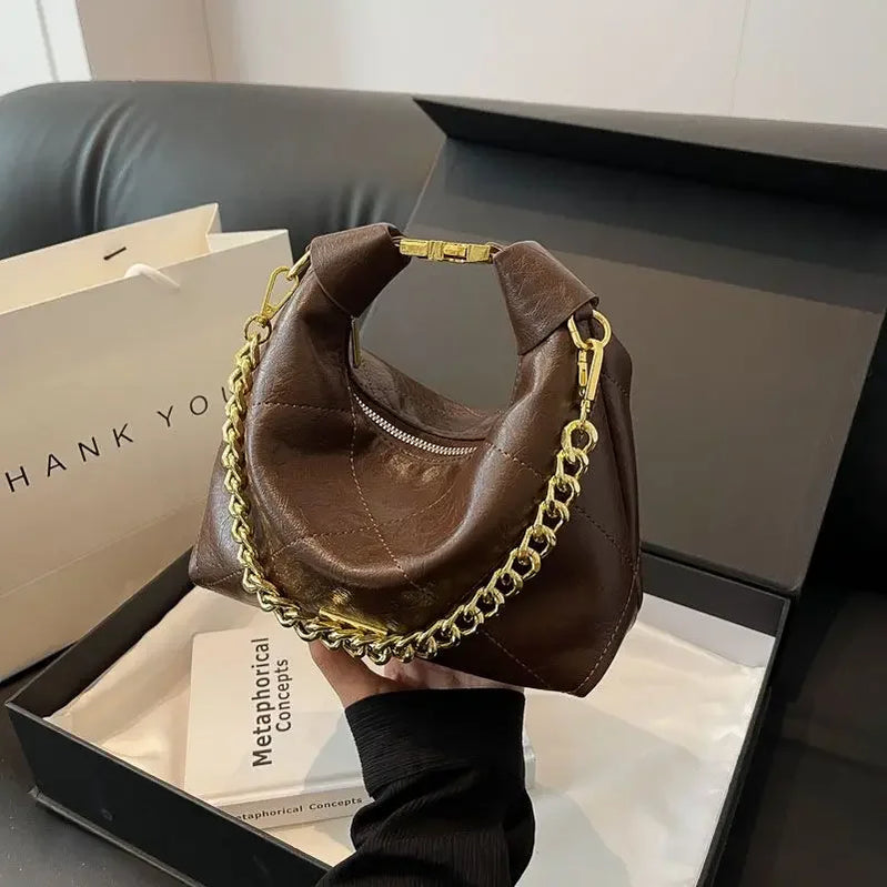 2025 New Fashion Top Handle Shoulder Bag for Women Versatile Crossbody Purse, Casual Day to Night Bag Minimalist Leather Handbag