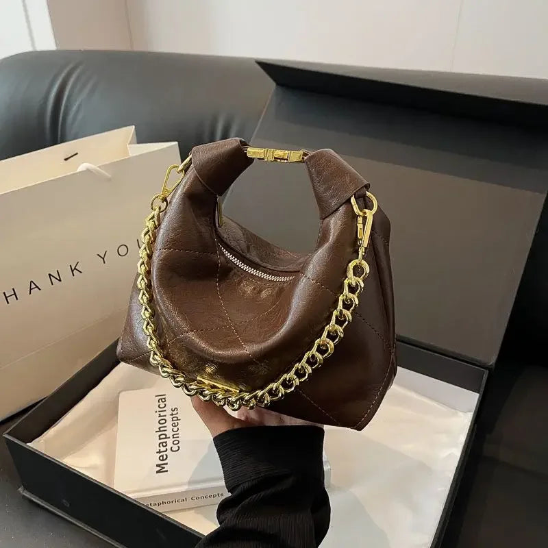 2025 New Fashion Top Handle Shoulder Bag for Women Versatile Crossbody Purse, Casual Day to Night Bag Minimalist Leather Handbag