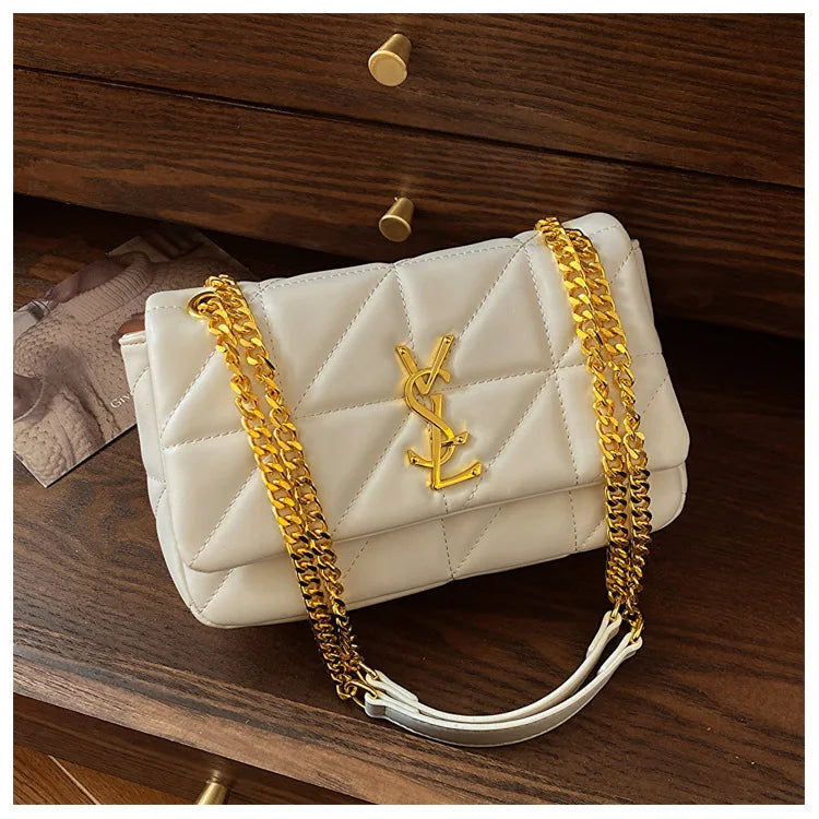 Chic Quilted Crossbody Bag, Large Capacity Underarm Bag with Chain, Multi-Functional Shoulder Purse, Stylish & Versatile