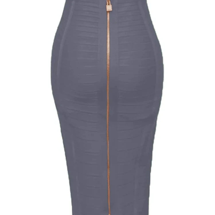 STOCK All Match Style 15 Colors Golden Zipper Package Hips Knee Length Bandage Skirt Fashion Office Lady Wear Woman Basics item