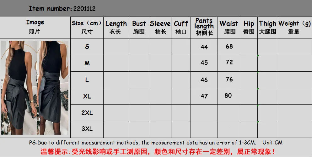 Elegant Fashion Bow PU Leather Skirts Women Mini Pencil Skirts Office Lady Solid Color High Waist Slim Bottoms Skirts