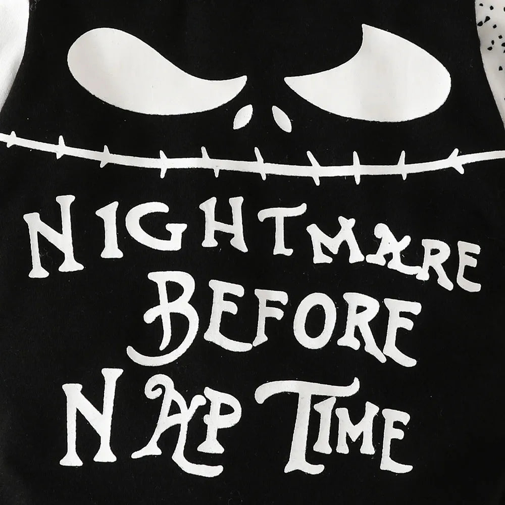 Halloween Baby Boy 2Pcs Outfits Grimace Letter Printing Hooded Long-sleeved Top and Bodysuit Elastic Pants set Fall Clothes