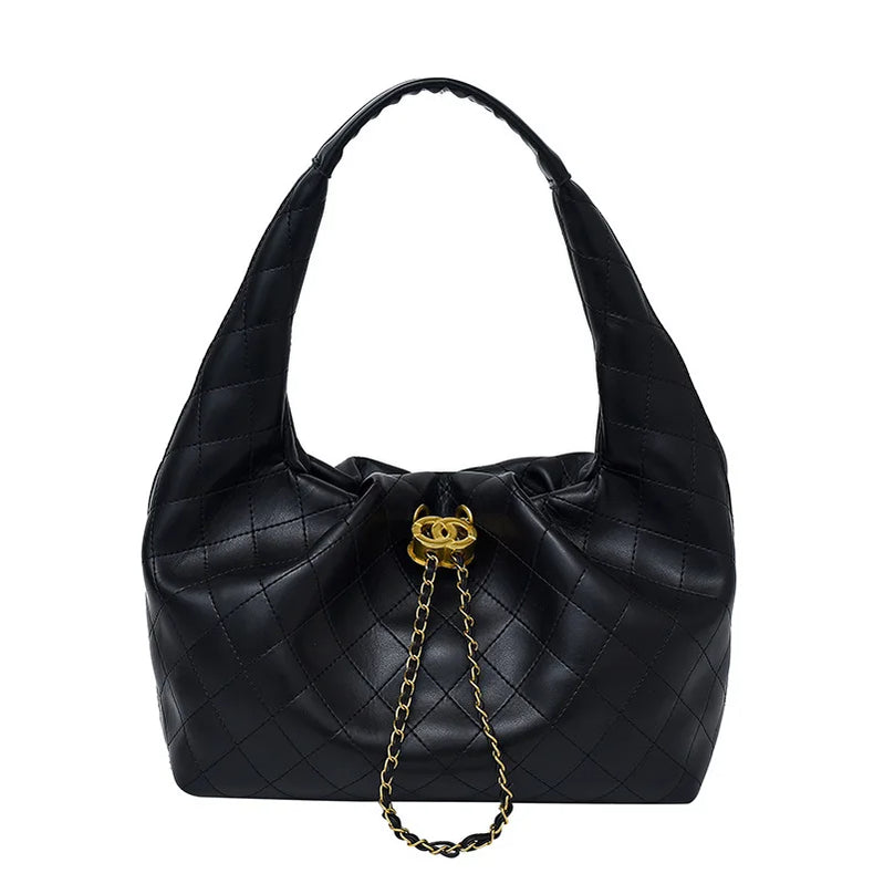 2025 Women's Quilted Chain Strap Bag, Luxury Diamond Pattern Multi-way Shoulder Crossbody Purse, Large Capacity Bag