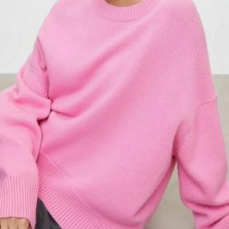 Winter Warm Thick Knit Sweaters Solid Black Sweater Soft Pullover Loose Pullovers Korean Autumn Women Coat O Neck Sweater Jumper