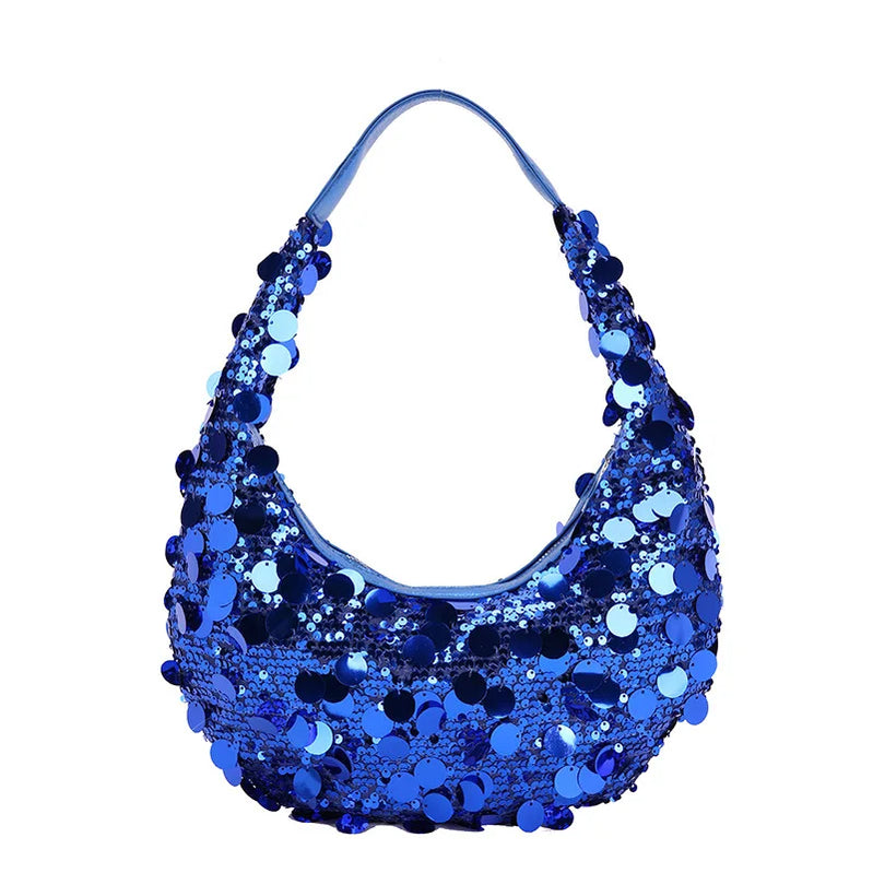Luxury Sequin Women Bags Designer Sequins Hand Bag Evening Bags Clutch Female Travel Holiday Shoulder Bag Handbag Blue