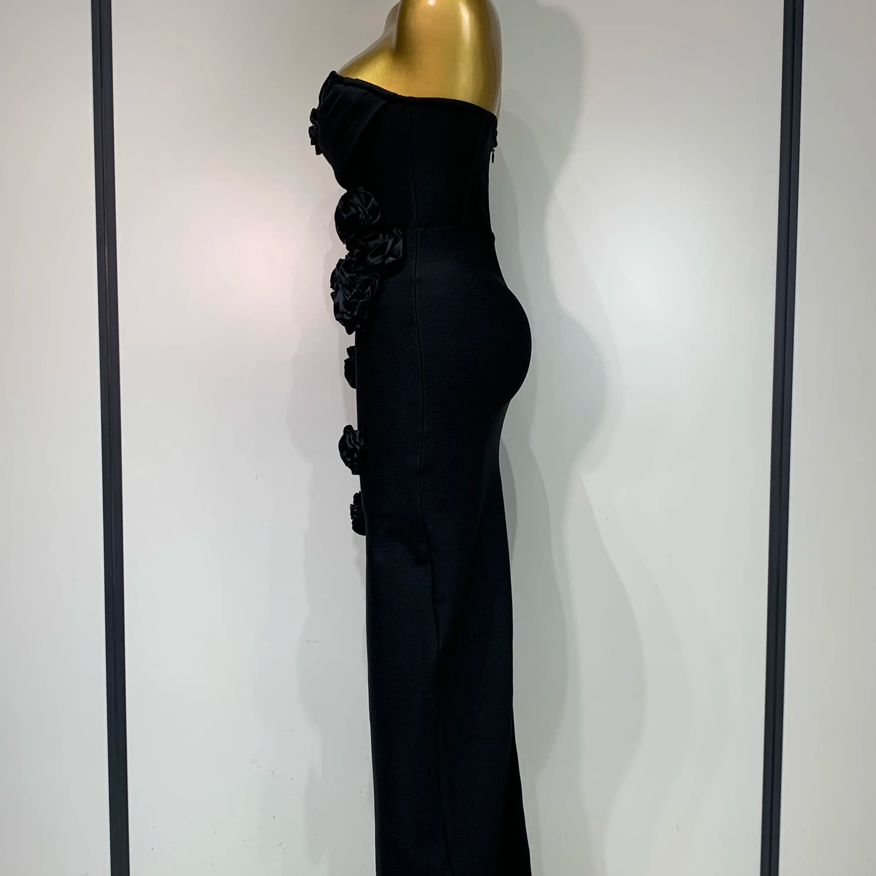 Women Sexy Strapless Florals Strapless Bodycon Bandage Dress Celebrity Elegant Festival Celebrate Evening Party Birthday Dresses