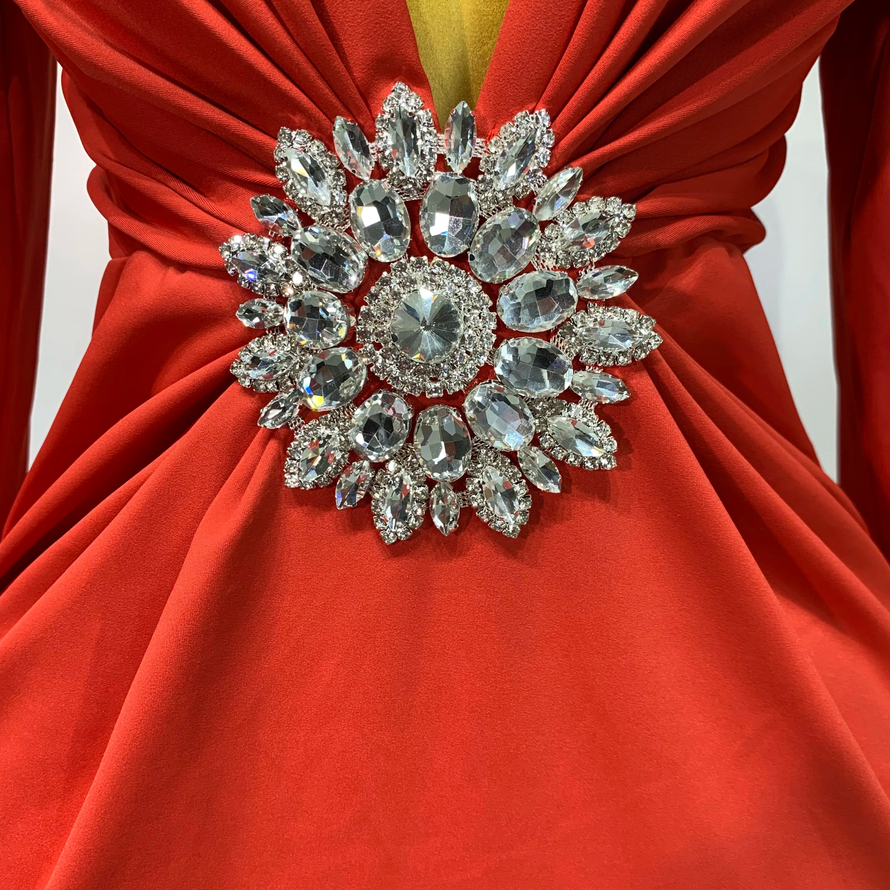 Women Sexy Deep V Neck Long Sleeves Maxi Dresses Celebrity Elegant Evening Party Luxury Birthday Wedding Guest Cocktail Gowns