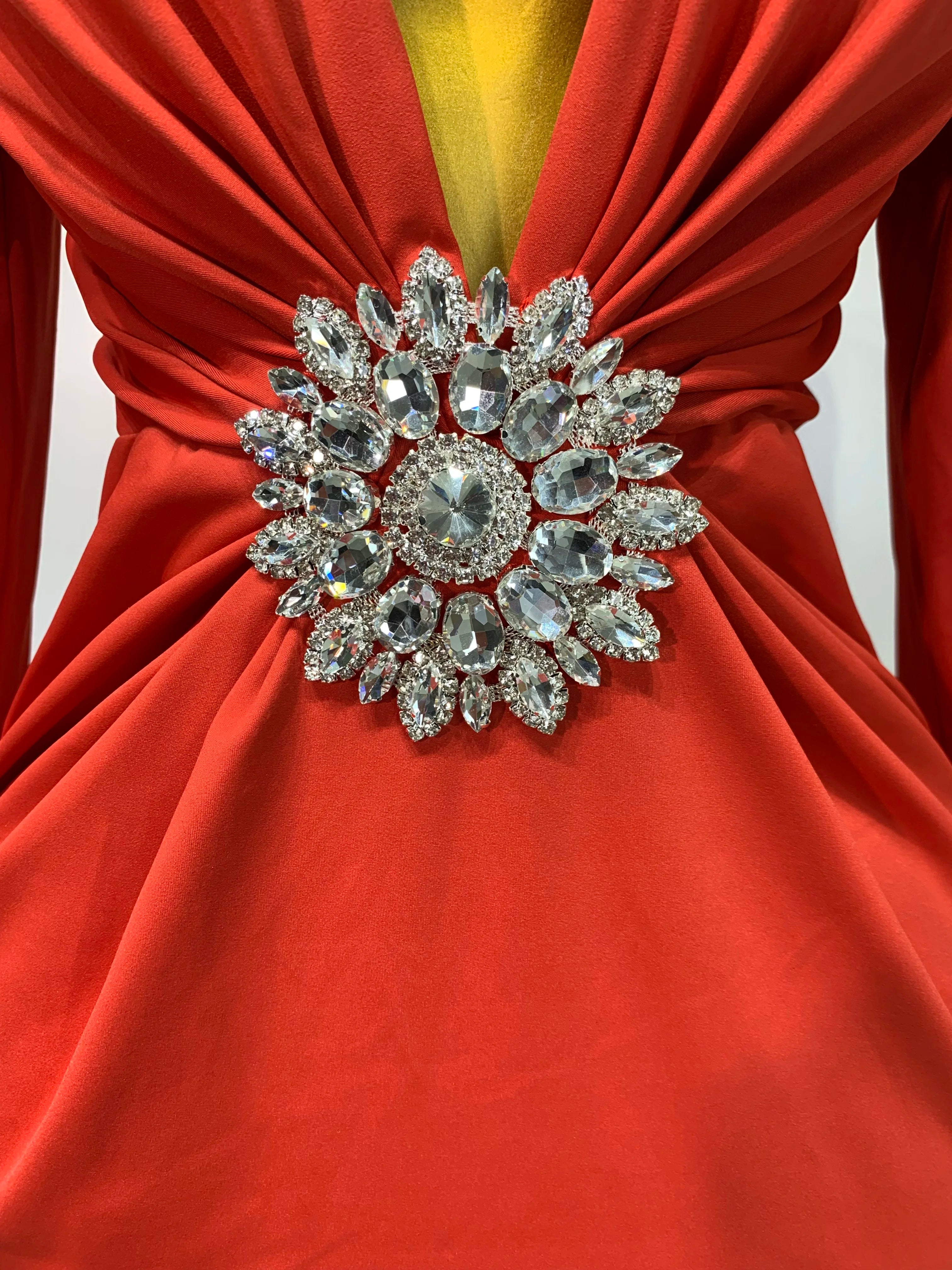 Women Sexy Deep V Neck Long Sleeves Maxi Dresses Celebrity Elegant Evening Party Luxury Birthday Wedding Guest Cocktail Gowns