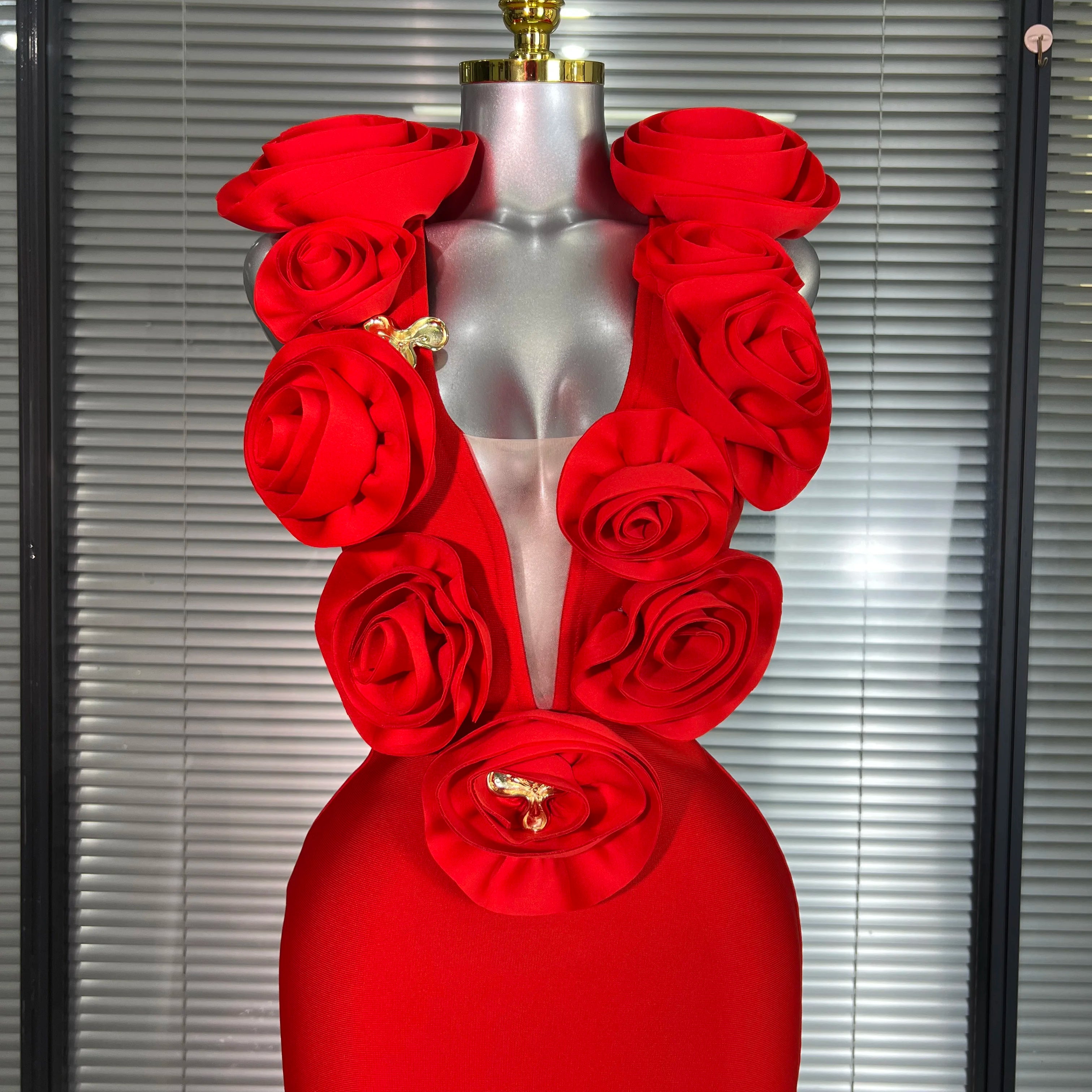 Summer New Women Sexy Red Black Flower Tank Long Bodycon Bandage Dress Birthday Celebrity Party Dress