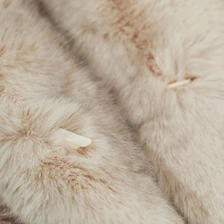 Winter Thick Warm Faux Mink Fur Coat Women Stand Collar Elegant Chic Luxury Designer Clothes Runway Fluffy Jacket 2022