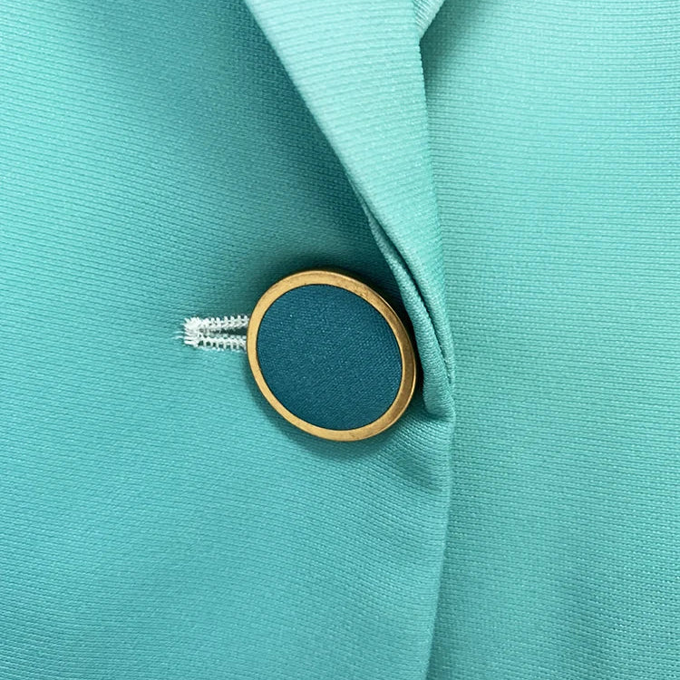 HIGH STREET Newest Fashion Designer Suit Set Women's Gradient Color Printed Single Button Blazer Flare Pants Suit 2pcs