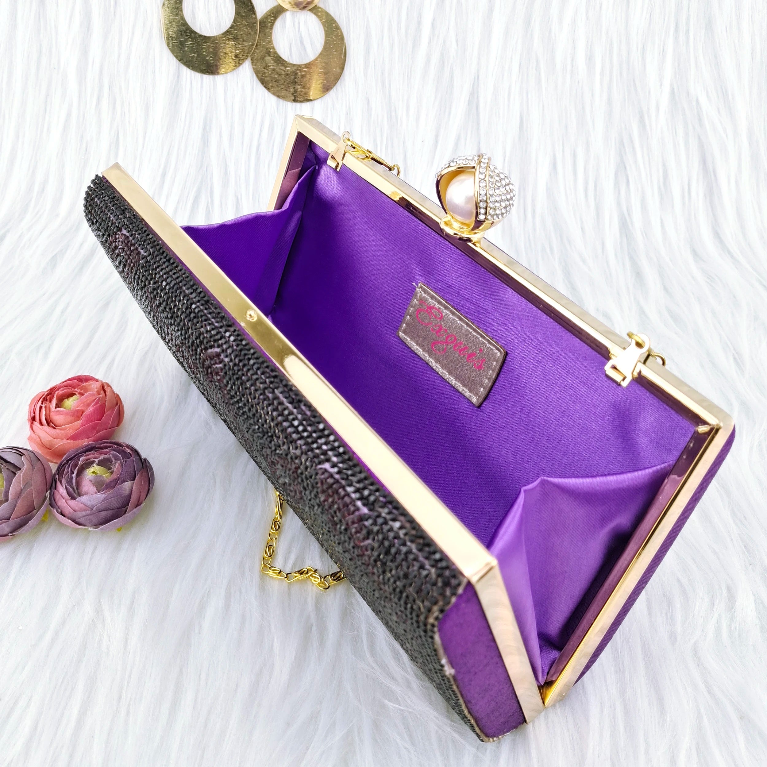 Fashion Mobile Phone Handbag Evening Party Bag Rhinestone Decoration Banquet Bag