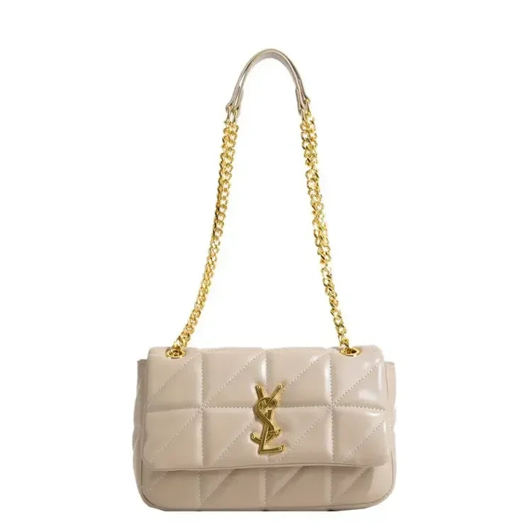 2025 Premium! Bolsa De Ombro Moderna Com Corrente De Diamante | Mensageiro Quadrado Pequeno Versátil Feminino Para Deslocamento