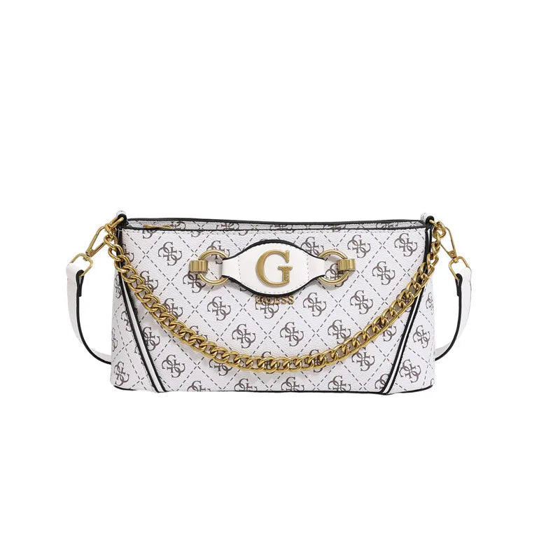 Cross-Border Dropship Available New Fashion Shoulder Bag - Printed Zipper Casual Crossbody Versatile High-End Retro Square Bag