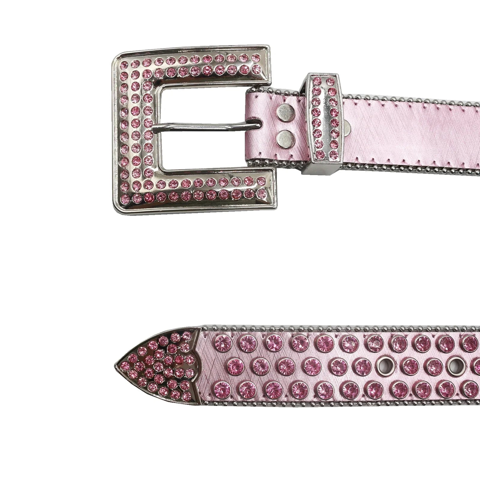 Vintage Dark Rhinestone Rivet Belt for Women Sequin Punk Hip Hop Jeans Accessories Luxury Designer bb Belt Beautiful