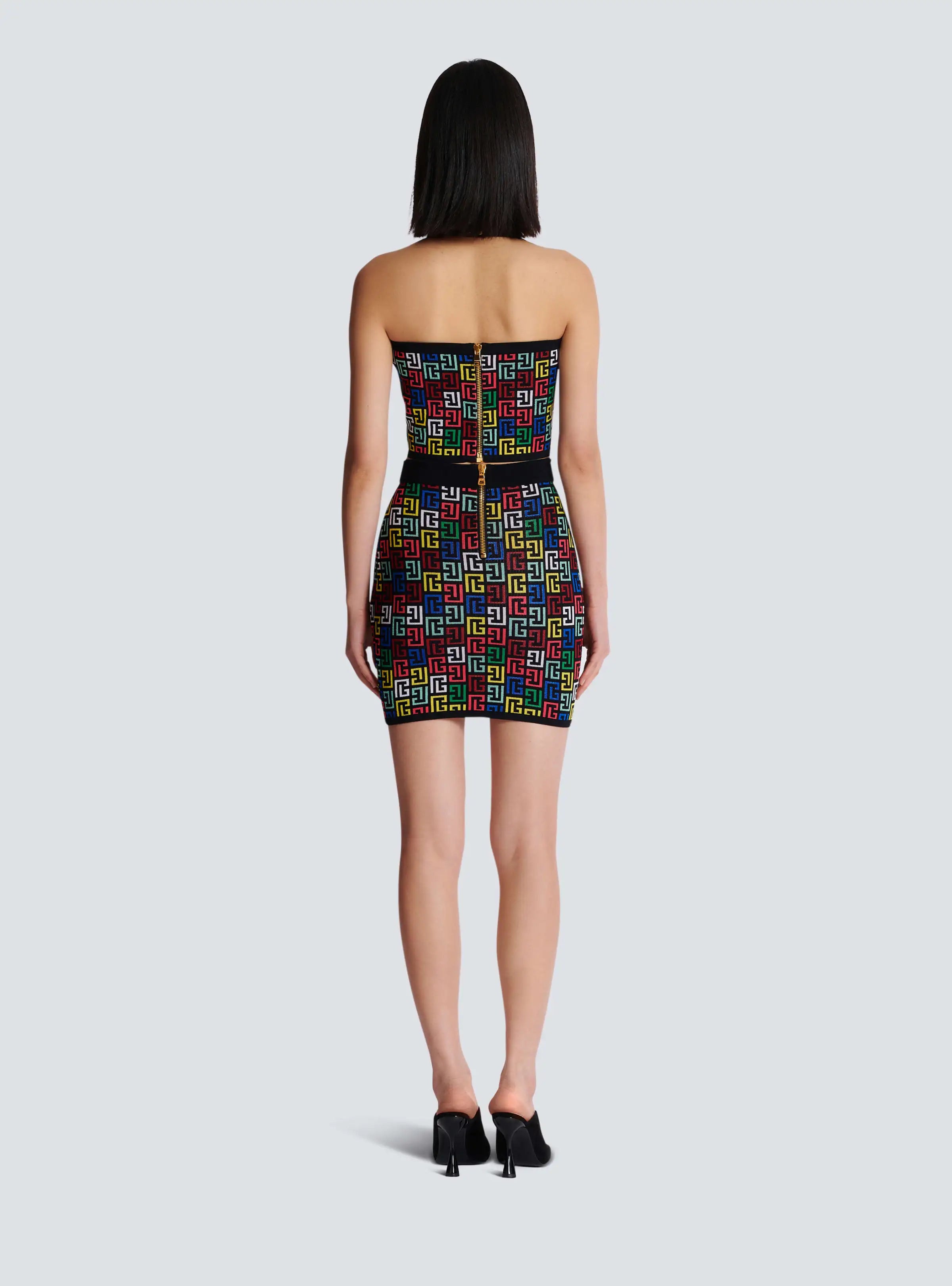 New Arrival Women Sexy Halter Backless 2 Pieces Bodycon Mini Dress Jacquared Off the Shoulder Celebrate Nightclub Party Outfit