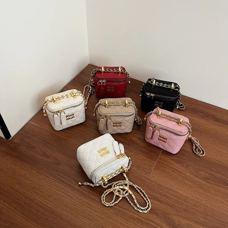 2025 Quilted Bag with Chain Strap for Women, Chic Luxury Crossbody Purse, Elegant Shoulder Bag