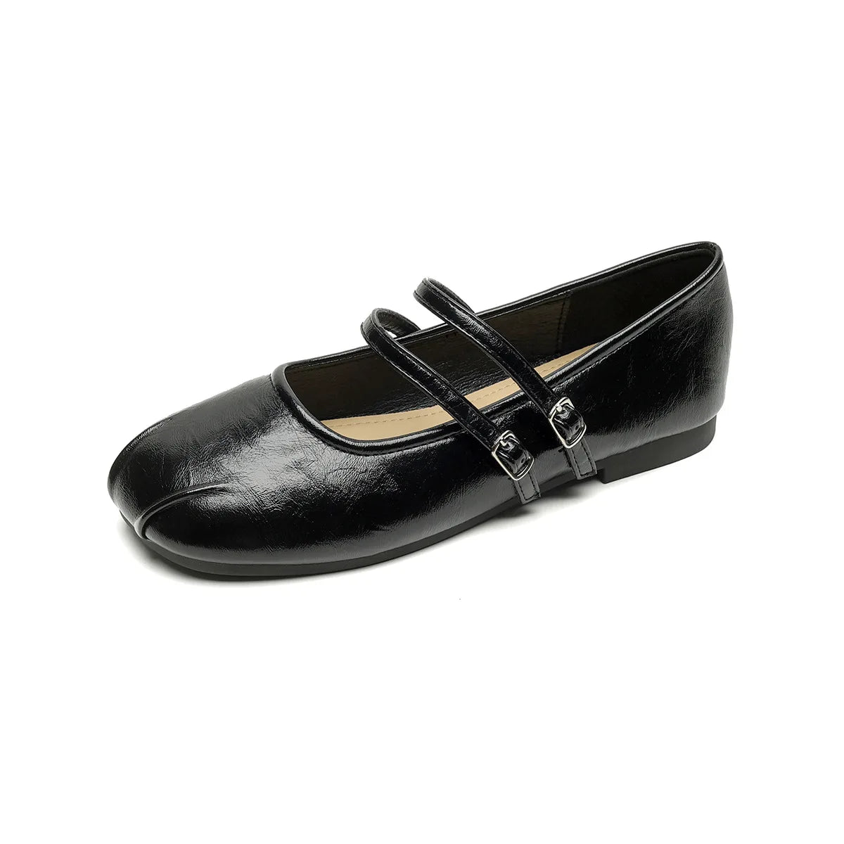 spring women's outerwear shoes Round toe design Mary Jane shoes Ladies' casual flat shoes Work boat shoes Large sizes 41-43