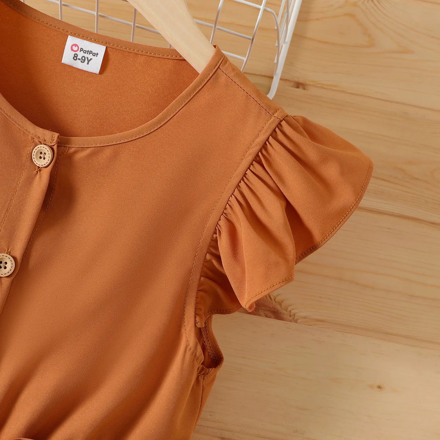 Girl Kids Dress Girl Dresses for Very Elegant Party Ruffled Floral Print Splice Belted Flutter-sleeve Dress Girl Clothing