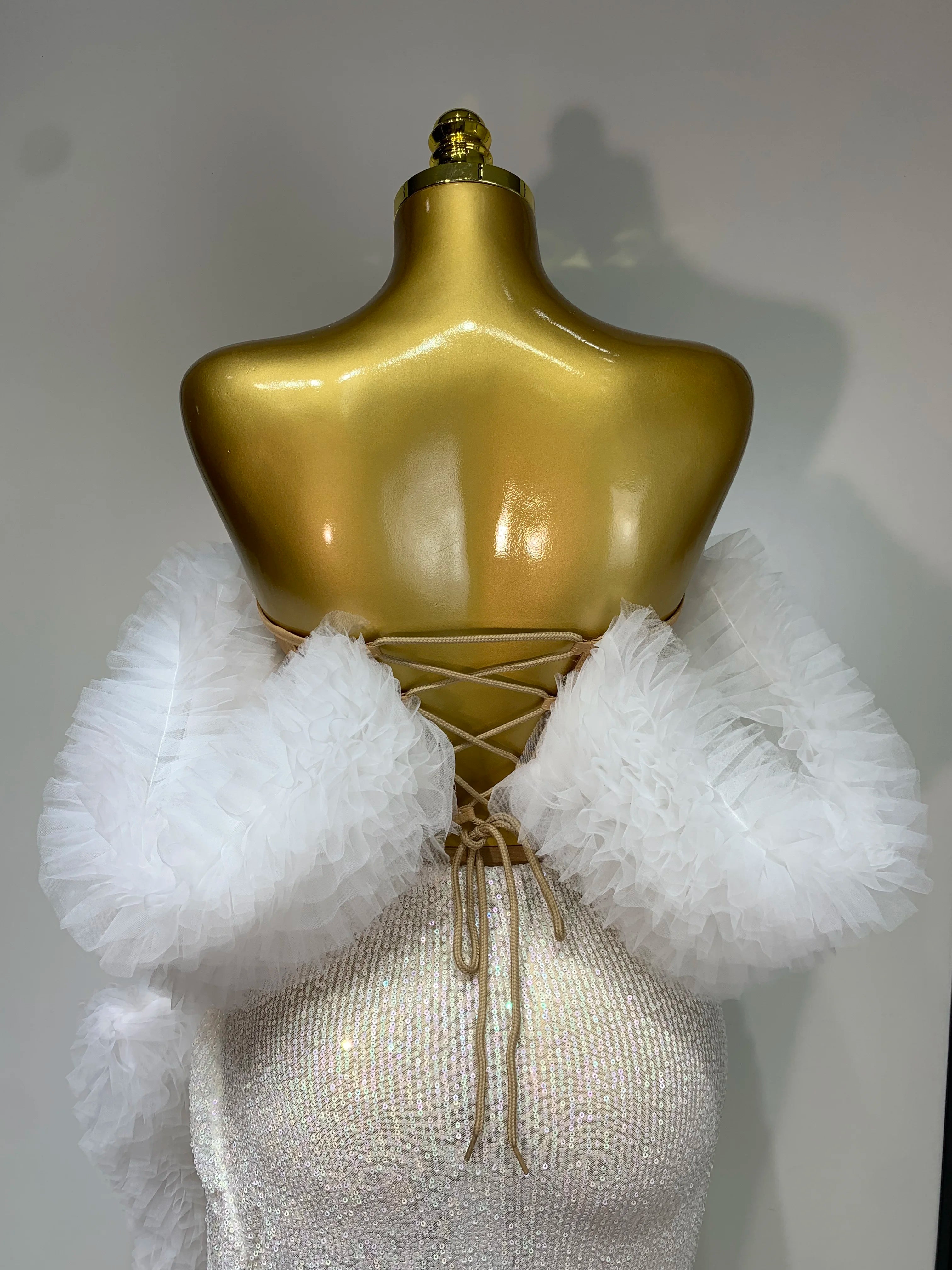 Women Elegant Sparkly Sequins Top Long Skirt Two Pieces Set Evening Party Luxury Birthday Nightclub Singer Dancer Stage Outfit