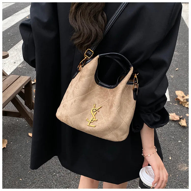 2025 Fall Winter Bucket Bag, Trendy Vintage Inspired Shoulder Bag, Chic Crossbody Purse for Women, Must-Have Stylish Tote