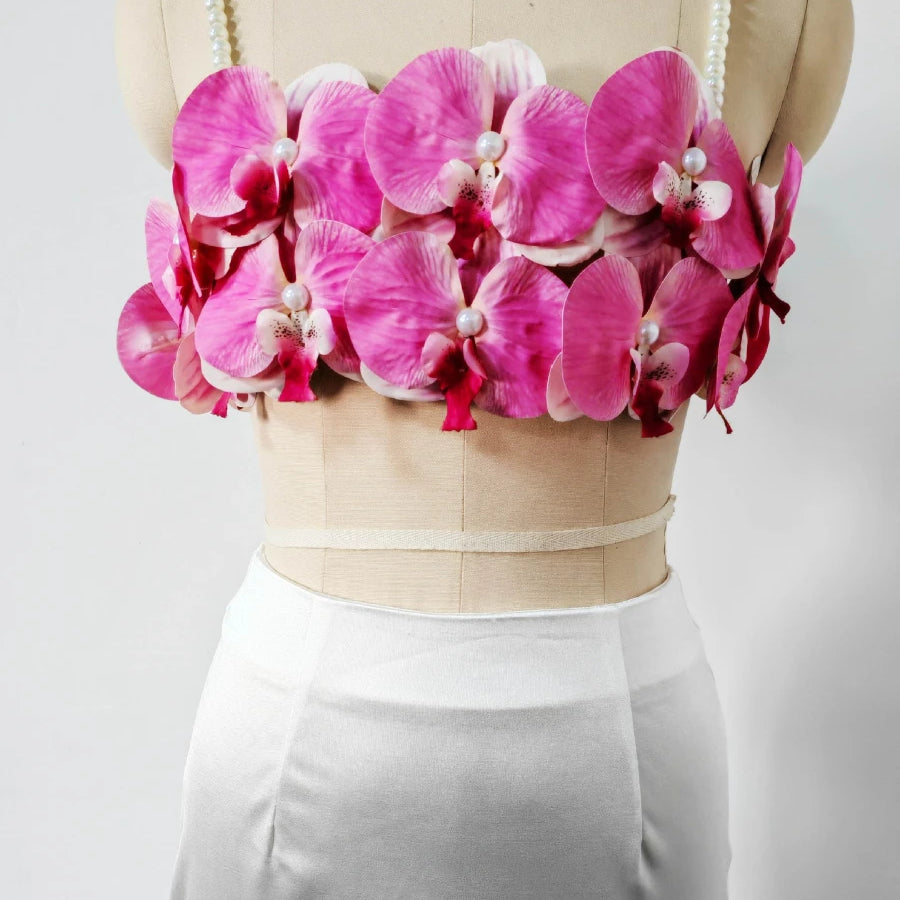 TWOTWINSTYLE Hit Color Spliced Applique Two Piece Sets for Women Square Neck Sleeveless Vest High Waist Skirt Elegant Set Femlae