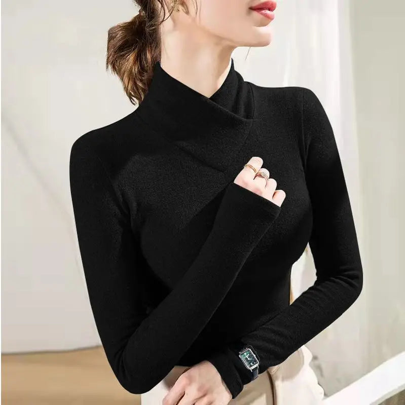 Winter Imitate Mink Wool Hot Fleecing Female Casual Sweater O-neck Long Puff Pink Solid Women Knitted Tops Elastic Pullovers Black One Size