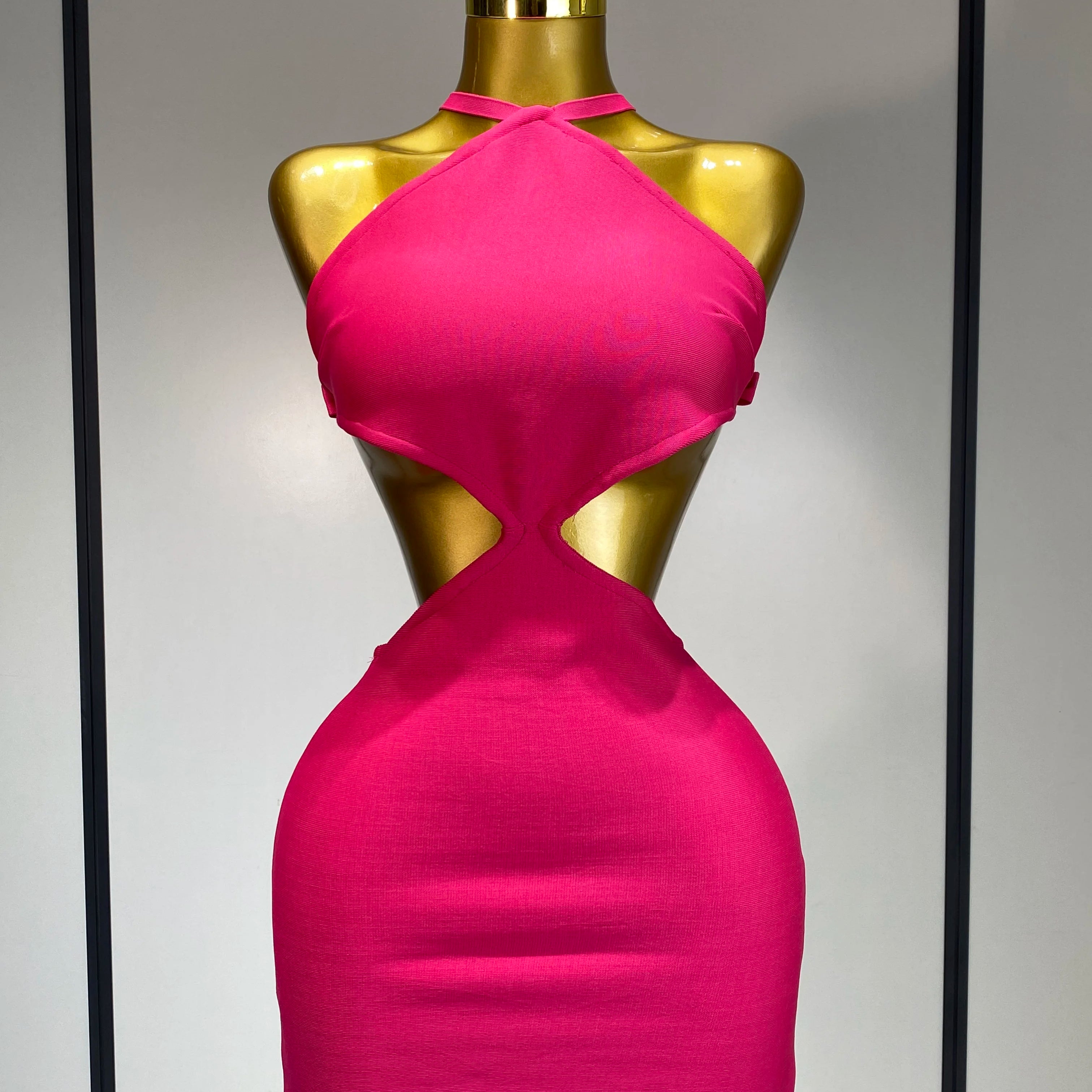 Women Luxury Sexy Backless Cut Out Bow Tie Mini Bodycon Bandage Dress 2025 Celebirty Elegant Evening Party Birthday Dresses
