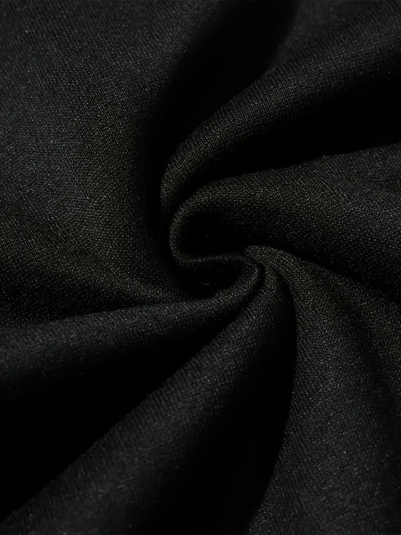 Women's Christmas printed loose top sweater long sleeved autumn and winter black