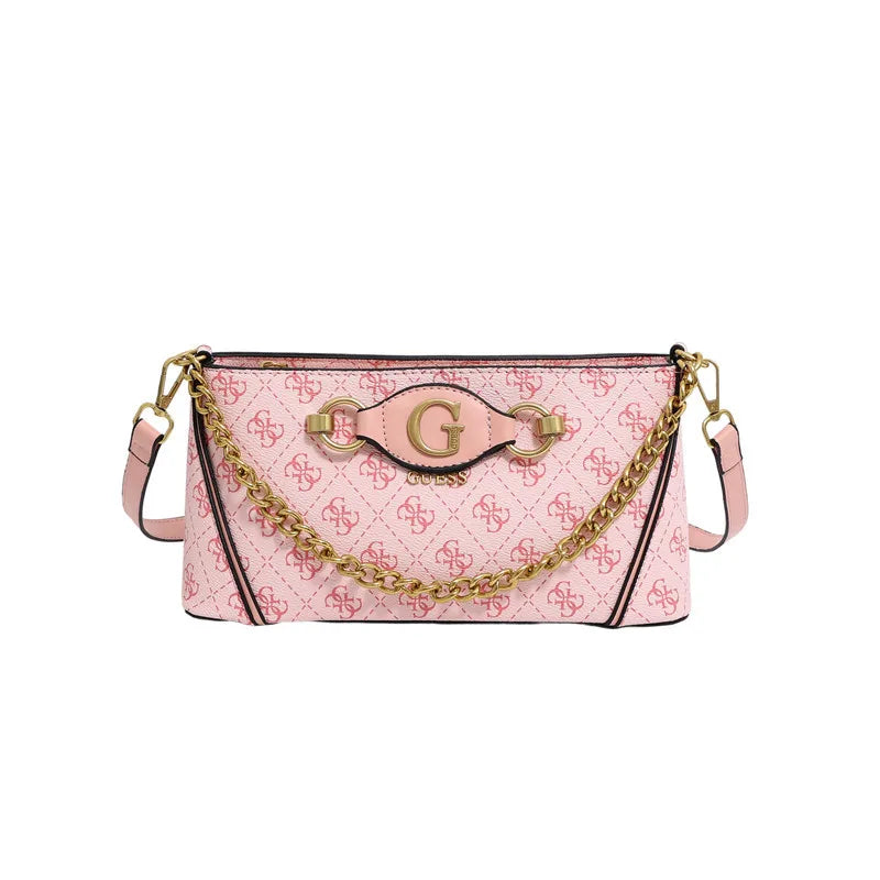 Cross-Border Dropship Available New Fashion Shoulder Bag - Printed Zipper Casual Crossbody Versatile High-End Retro Square Bag