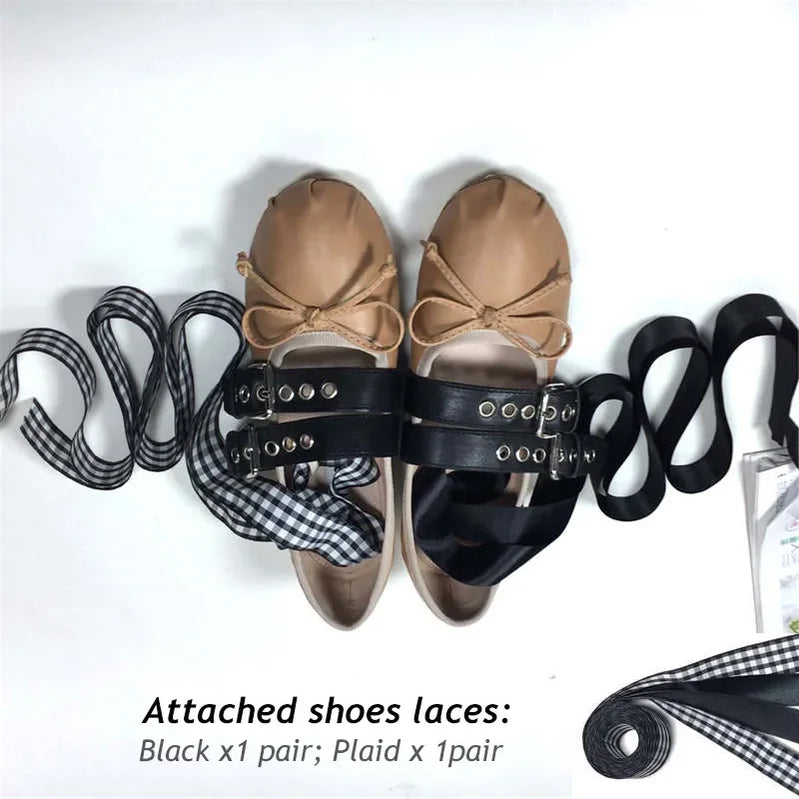 Luxury Brand Designer Ankle Strap Ballet Flats Buckles Silk Ballerina Shoes Woman Cross Strappy Satin Bowknot Mary Janes Pink Leather Flats