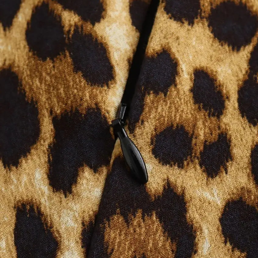 XNWMNZ Women Fashion Animal Print Dress Women High Street O Neck Sleeveless Back Zip Female Mini Dresses