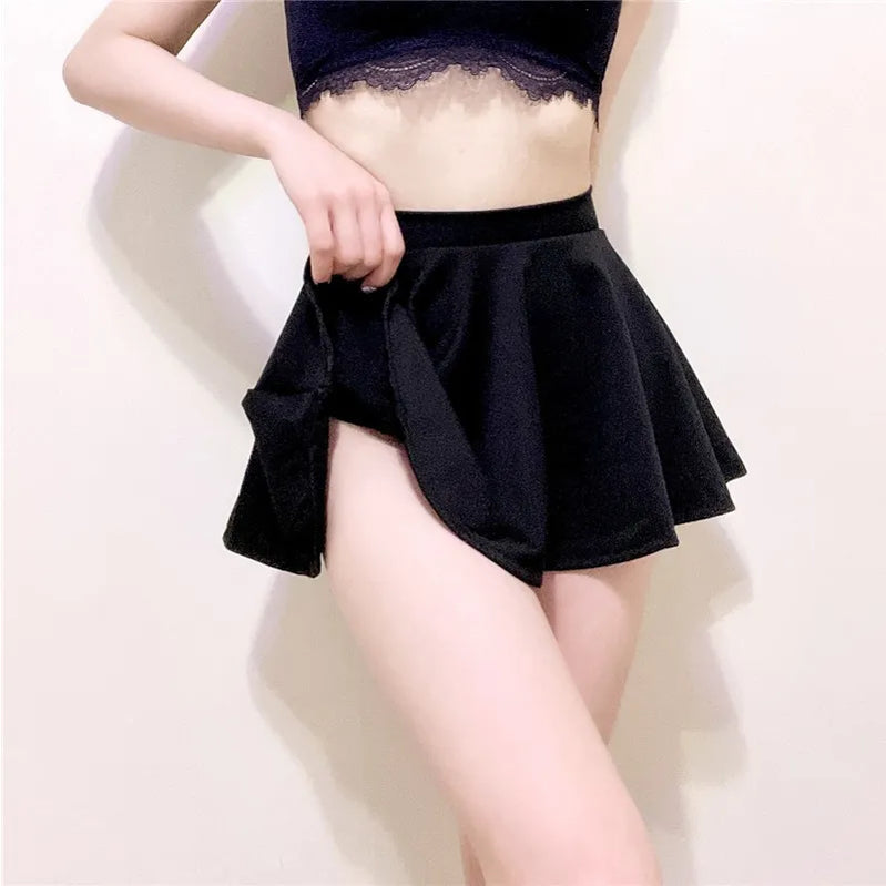 Sexy Girls Mini Skirts Women High Waist Pleated Skirt Elastic Short Skirts School Uniform Harajuku Streetwear Summer Feminina