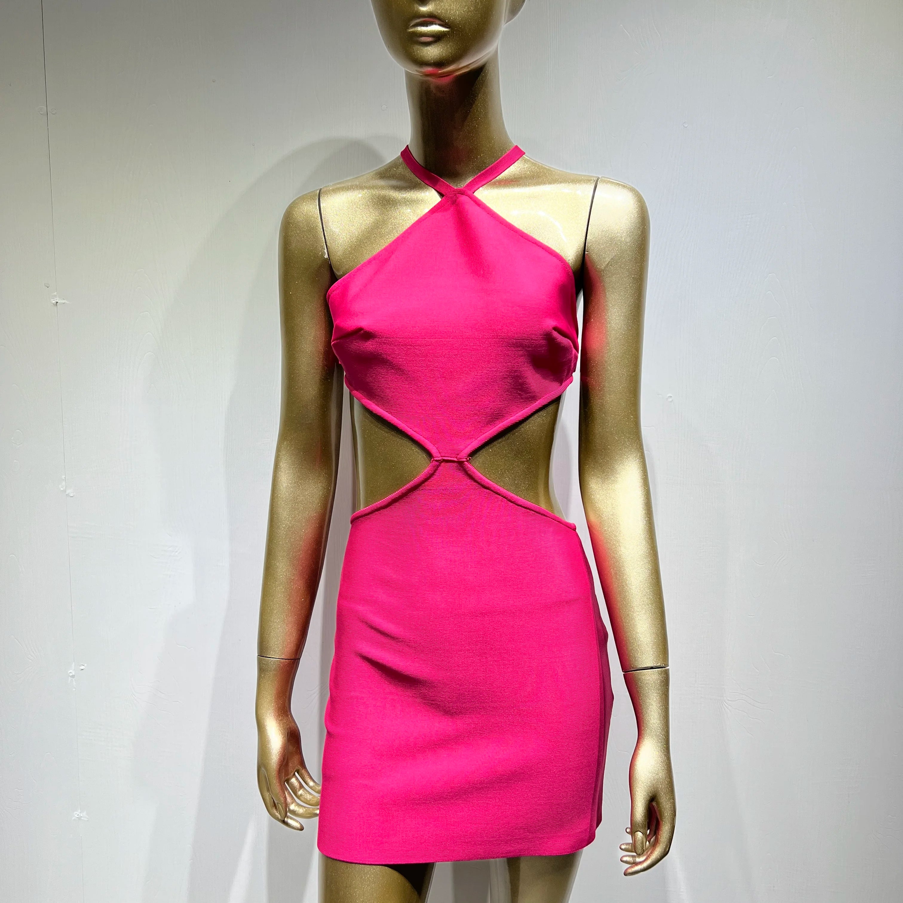 2022 New Purple Rayon Bandage Sexy Backless Bodycon Mini Dress Women Fashion Halter Nightclub Party Celebrate Outfit Vestido