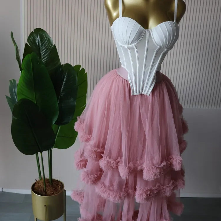 CM.YAYA Women's Dress Set Sleeveless Strap Tops and Pleated Tiered Skirts Suit Elegant Vacation Birthday Two 2 Piece Set Outfits