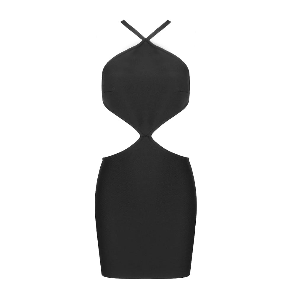 Summer Women Sexy Backless Beading Line Bodycon Mini Dress Rayon Bandage Fashion Nightclub Party Dress Wholesale