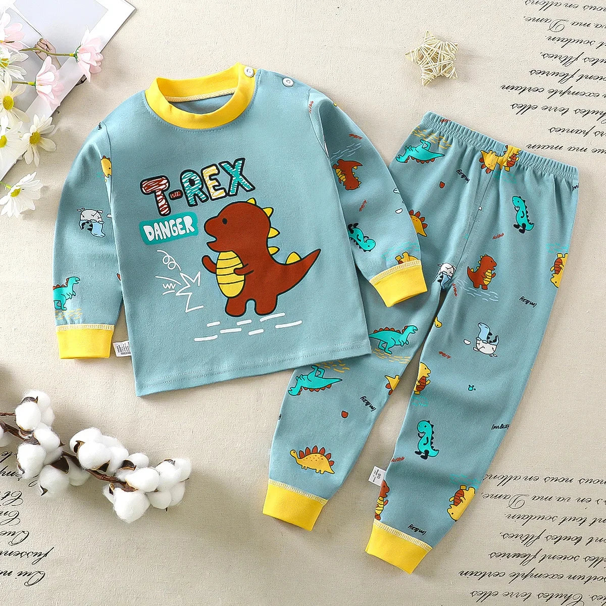 Children Sets Kids Clothes Boys Girls Suit Pajamas Children Clothinng Pants Cartoon Autumn Winter Sleepwear Outfits Cotton Style 5
