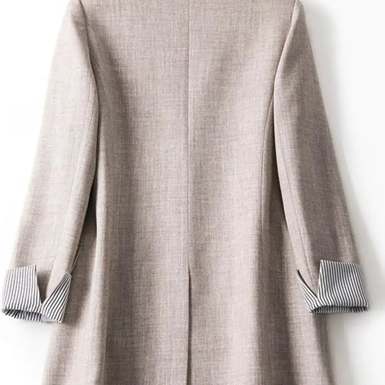 Fashion Office Women Blazer OL Casual Long Sleeve Coats Elegante Lapel Female Work Outwear Solid Simple Formal Suits