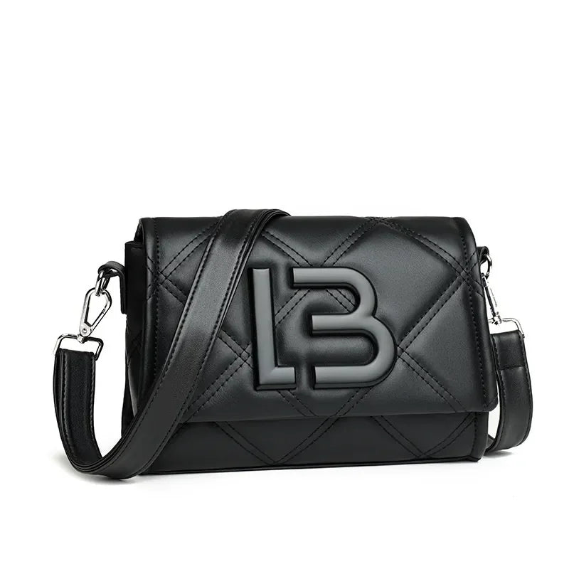 Ladies' Casual Bag Retro Lapel Messenger Wallet Luxurious Designer Handbag Checkered Envelope Shoulder Bag. black