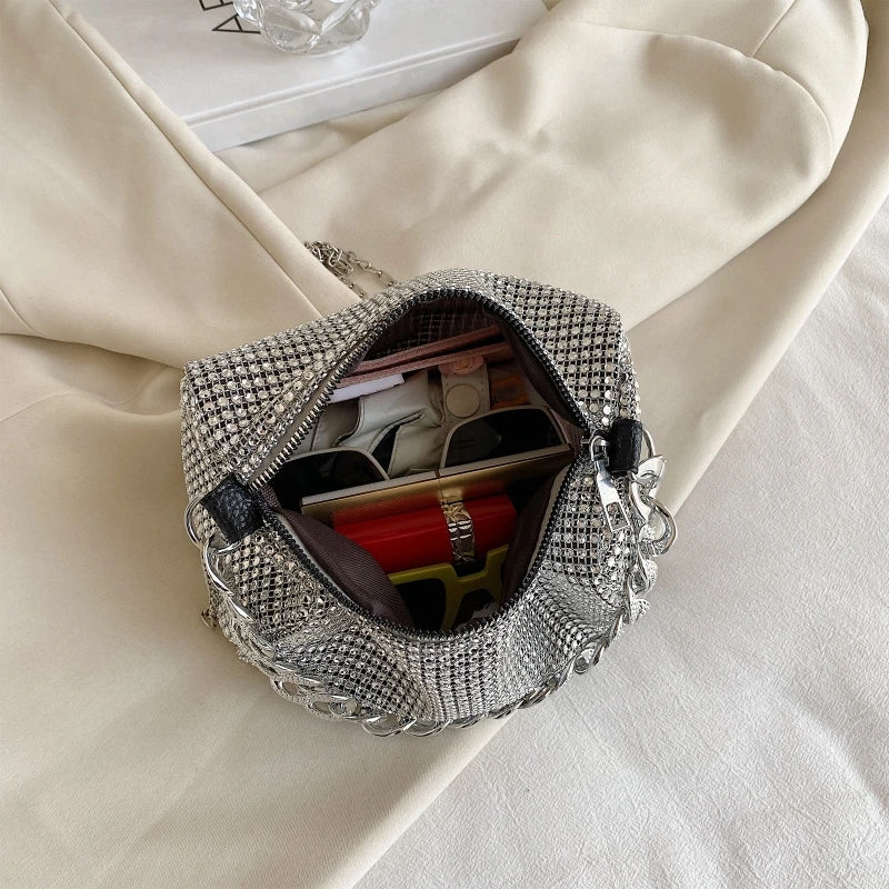 Rhinestone Crossbody Bag Handbag Women Evening Bag Sparkling Handbag for Masquerades Party