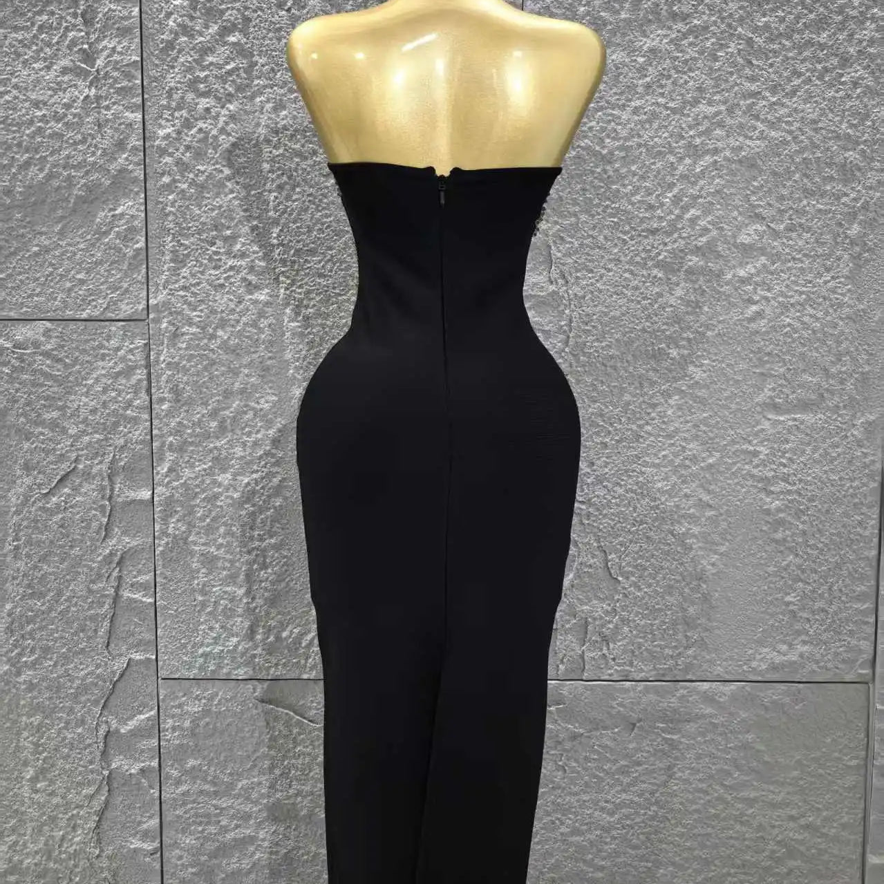 High Quality Women Sexy Strapless Shinning Sequins Bodycon Long Bandage Dress Celebrate Evening Party Cocktail Outfit Vestido